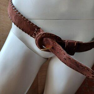Vintage Milli suede belt with leather extra large